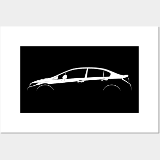 Honda Civic Si (FB) Silhouette Posters and Art